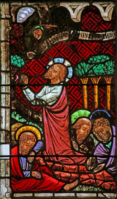 Window Depicting the Agony in the Garden of Gethsemane by French School